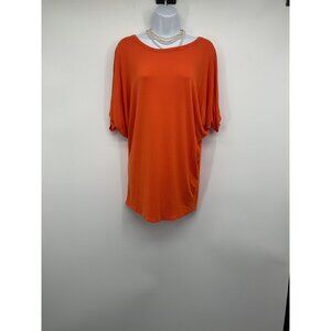 Orange Dolman Sleeve Tunic Top By Goo Yoo USA